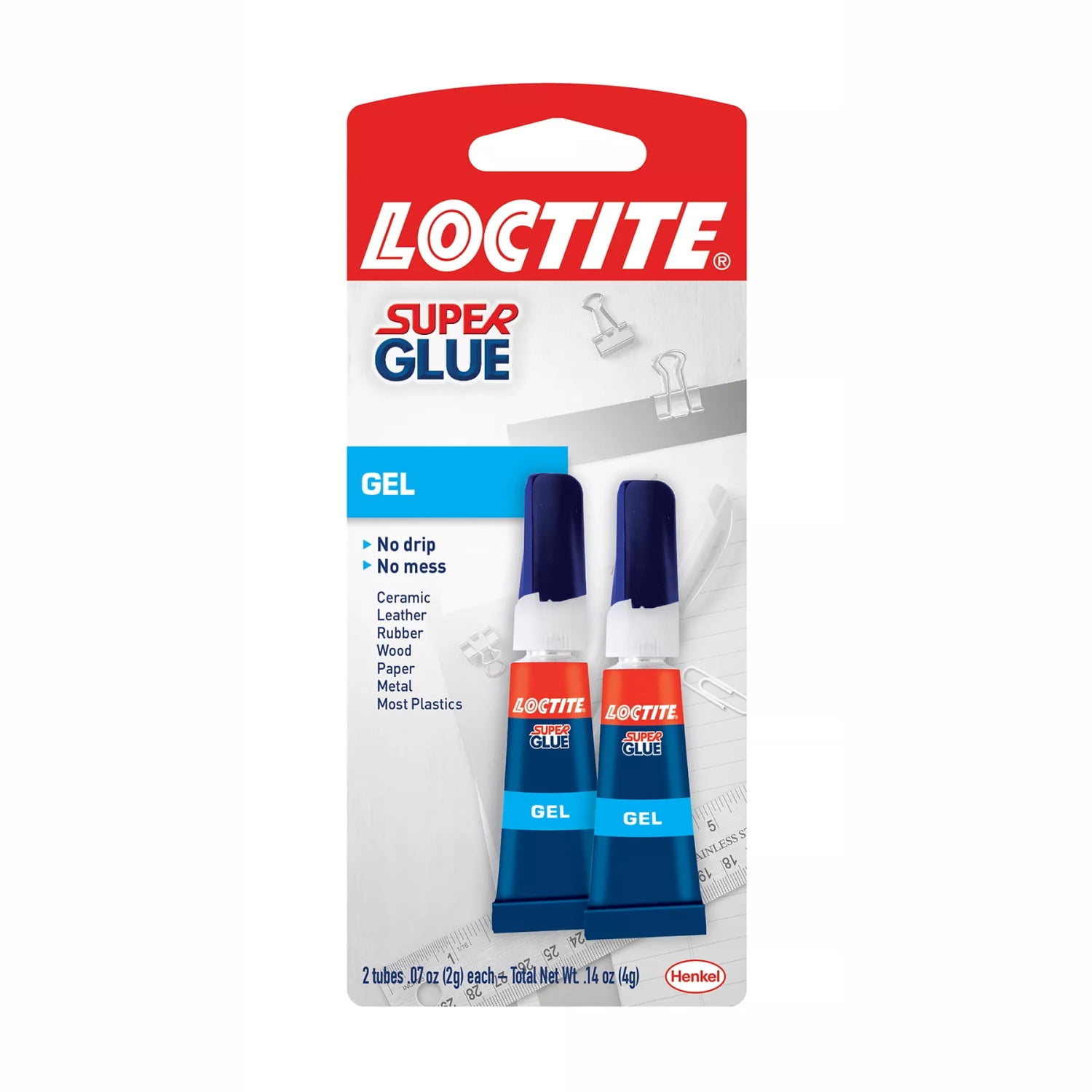 Loctite Super Glue Gel Tube, 2 pack, 0.7 oz Tube