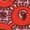 Red Fire Paisley, variant on Scenario Women's Gathered Yoke Blouse with Long Sleeves, Sizes XS-XXXL