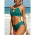 thumbnail image 3 of Women Halter Bikini Set Low Waisted Swimsuits Sexy Two Piece Swimwear, 3 of 5