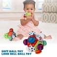 thumbnail image 2 of Pelota Con Baches De Desarrollo, Juguetes De Bolas Sensoriales Para Bebés Con Sonajero, Juguete Educativo Para Agarrar Bebés Para Niños De Más De 3 Meses Muyoka Hogar, 2 of 7