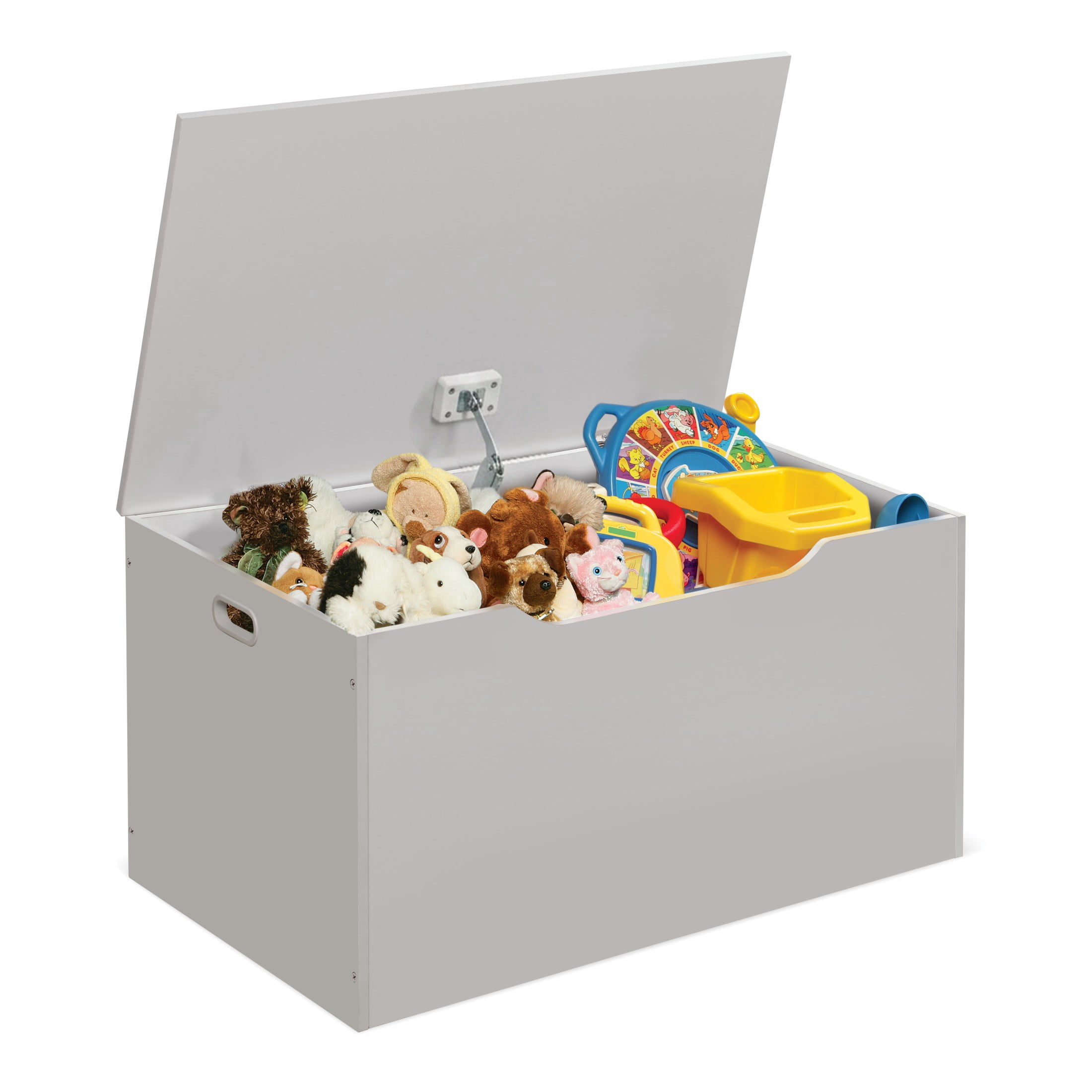 Badger Basket Child’s Wooden 29 gal Flat Bench Top Toy Chest, White