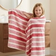thumbnail image 5 of Unique Bargains Ultra Plush Soft Highly Absorbent Coral Fleece Bath Towel Pink 71" x 35", 5 of 7