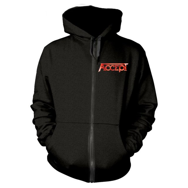 Accept - Sudadera con Cremallera Flying V para Adultos Unisex (Negro)