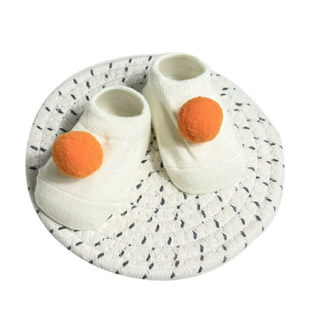

1 Pair Baby Socks Pom-pom Design Non-slip Cotton Toddlers Floor Socks for Indoor Baby Toddler Infant Newborn Kids Boys Girls