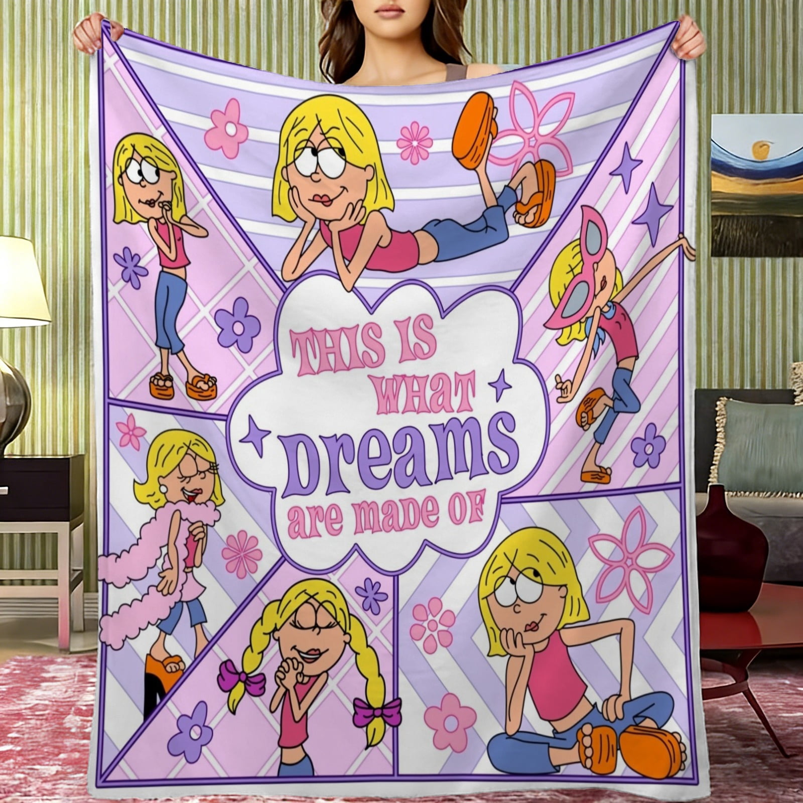 Lizzie Mcguire Banner Throw Blanket Gifts for Fans Lover Girls Boys Women Present Hoodie Him Bed 30"x40"