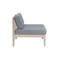 thumbnail image 5 of Linon Sorrell Acacia Armless Outdoor Lounge Chair with Cushions, Walnut/Gray, 5 of 17