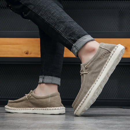 

Cathalem Shoes for Men Casual Dress Men Sneaker Men Running Shoes Fashion Breathable Mesh Soft Sole Shoes Men Casual High Tops Khaki 8.5