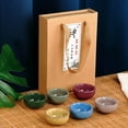 thumbnail image 6 of Ksopiavobs 6 Pieces Korean Soju Shot Glasses Sets Koi Fish Tea Set Porcelain Koi Fish Tea Cups Korean Ceramic Cups Tea Accessories Drinkware, Handcrafted Ceramic 6 Fish in the Glasses, 6 of 7