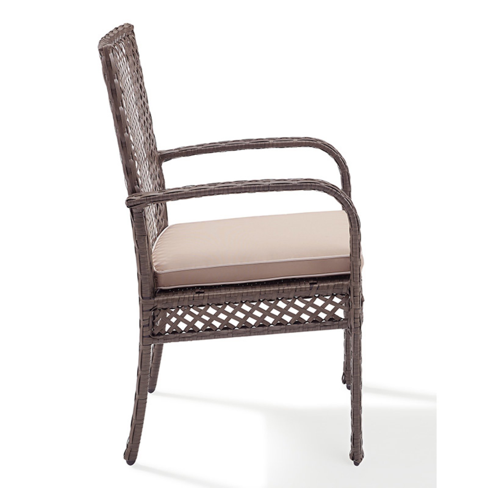 Crosley Furniture Tribeca Wicker Patio Dining Arm Chair in Driftwood - image 3 of 6