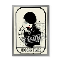 Designart 'Style Passion Life Fashion Woman VII' Vintage Framed Art Print