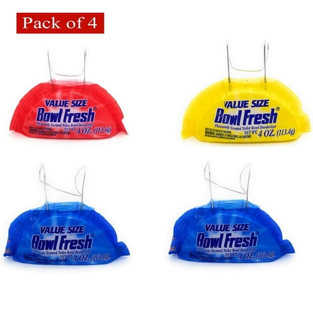 Bowl Fresh Support Suspendu Désodorisant pour Bol Format Économique, 4 oz, Lot de 4 Assortis