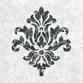 thumbnail image 2 of Lee C 12x12 Black Ornate Wood Framed with Double Matting Museum Art Print Titled - Textured Damask III on white, 2 of 4