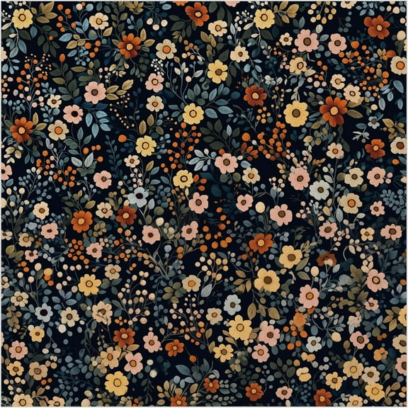 Cotton Headbands Bandana Scarf Neck Gaiter UV Resistence Seamless Headwear for Outdoor Workout Running Square Flower 560x560mm