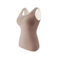 thumbnail image 1 of Qarigey Ropa interior térmica de invierno frío para mujer, Top transpirable de mantenimiento del calor, chaleco básico de poliéster adelgazante, Ropa interior Café SG Qarigey AP013622-13, 1 of 6