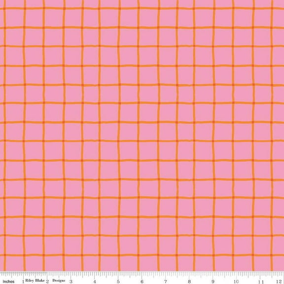 100 Aker Woods Picnic Plaid Pink Cotton Fabric