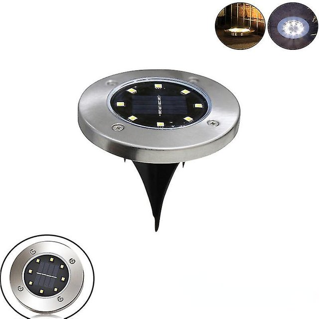 2 uds luces de cubierta de camino de jardín impermeables de luz solar de tierra con 20 Led