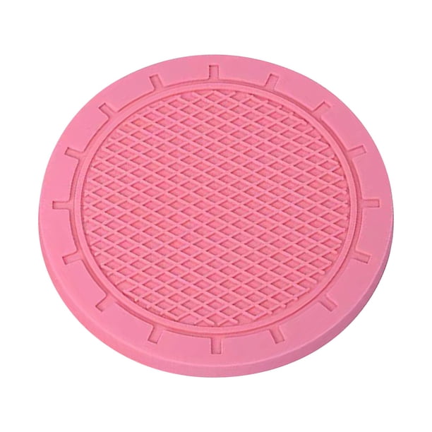 Alfombras de Caucho para Coches,2Pc Honeycomb Car Water Mat Color Sólido de Tapicera de Aislamiento Térmico,Antideslizante Car Cup Holder Mat Decor,Tapicera de Color de Agua,,
