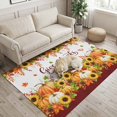 thumbnail image 2 of Area Rugs 4'x6'. Thanksgiving Pumpkin Carpet Runner Indoor Outdoor Rugs Home Decor Aesthetic, Fall Sunflower Autumn Give Thanks Non Slip Mats Washable Accent Rug for Living Room Bedroom, 2 of 8