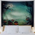 thumbnail image 3 of Tapiz de Halloween, Calabazas del Bosque, Árbol Espeluznante, Telaraña, Tapices con Tema de Terror, Tapices de Pared, Dormitorio, Sala de Estar, Dormitorio, 73 x 95 CM, 3 of 4