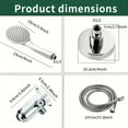 thumbnail image 5 of Chrome High Flow Rain Shower Head Two-in-One Handheld Set Plus Long Hose 3-Way Diverter Bathroom Sets Full Set Shower Head, 5 of 14