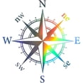 thumbnail image 2 of GFDYREE Compass Car Decals, Practical Laser Compass Car Hood Sticker, Self-Adhesive Vinyl Graphics Decals for Car/Truck, Universal Car Hood Body Side Rear Window Stickers-19.7"x19.7", 2 of 2