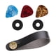 thumbnail image 2 of Correa para el cuello de guitarra, accesorios de guitarra duraderos y ligeros con púas, enlace Correa negra, 2 of 9