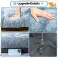 thumbnail image 4 of Baxluxe Pet bed, soft faux fur fabric dog pad, high-density foam, comfortable and soft, washable dog bed, suitable for medium to large dogs, 32.2 inches x 21.6 inches, gray (medium size), 4 of 7