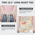 thumbnail image 6 of Pioneer Flower Floral Print Pattern Apron for Women and Men, Cotton Linen Waterproof with Pockets, Adjustable, 33x27 Inch for Kitchen, Gardening, BBQ, Salon, 6 of 6