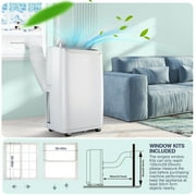 Portable Air Conditioner 12,000 BTU, Room AC with Cooling, Dehumidification, Fan 3 in 1,24 Hour Timer/Sleep Mode, Compact AC with Remote Control, Cools 550 Sq. Ft. for Room Garage