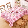 thumbnail image 3 of Valentines Day Tablecloth Square 55x55 Inch, Red Gingham Tablecloth, Love Hearts Table Cloth, Waterproof Table Cover for Valentine''s Day Party Kitchen Dining Room Holiday Decor, Red, 3 of 6