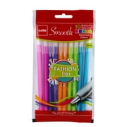 Cello Smooth Stick Pen, Fashion Colors (6 Packs)