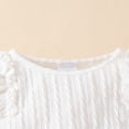 thumbnail image 5 of AUDeals Toddler Girl Plaid Dress Set Kids Ruffle Knit Top and Plaid Skirt with Headband 3 Piece Fall Winter Outfit Clothes Christmas Costume Size (White, 3-6 Months), 5 of 8