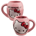 thumbnail image 1 of Hello Kitty Ceramic Coffee Oval Mug 18 oz. Pink Cat Red Bow Gift, 1 of 3