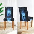 thumbnail image 3 of Yayeee 4 Pack Dining Chair Covers Stretch Parson Chairs Slipcovers Seat Protector, Blue Butterfly, 3 of 6