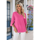 thumbnail image 4 of Blusas Elegantes e Informales para Mujer, de 1/2, para Trabajo, Oficina, de , con Cuello en V, Color Rosa y Rojo, Talla XXL, 4 of 9