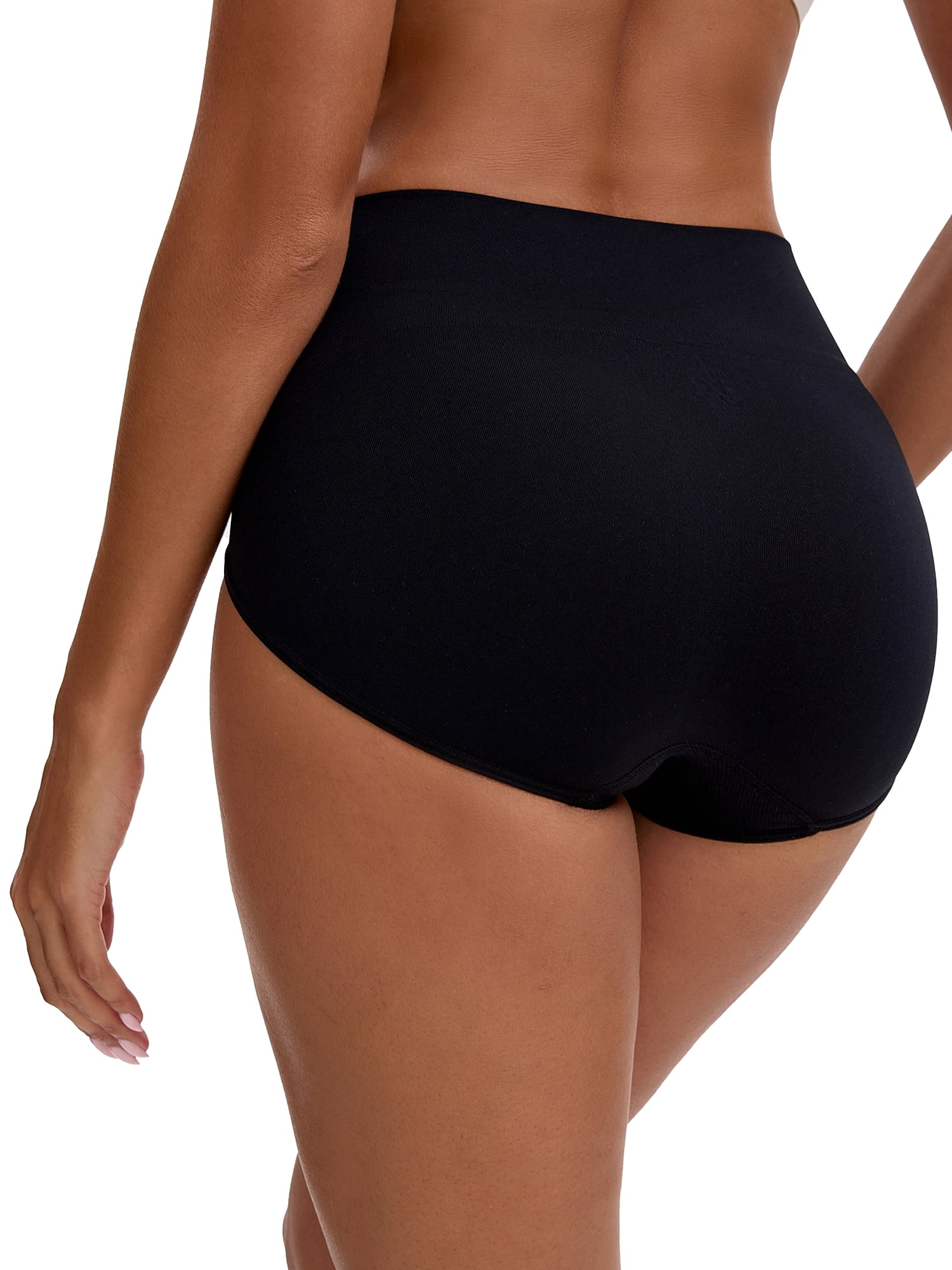 Unique Bargains Women's High Waist Tummy Slimming Elastic Waistband Briefs S Black