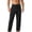 Black, variant on Men's Tear Away Track Pants Side Snap Athletic Warm Up Open Bottom Colorblock Striped with Pockets Elastic Waist for Basketball Workout, Black, L