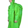 thumbnail image 4 of Impermeable con capucha y manga impermeable ultraligera portátil al aire libre plegable de poliéster (verde), 4 of 8