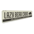 thumbnail image 3 of Lazy Bear Cabin Novelty Sign, Metal Wall Decor - 4x18 inches, 3 of 4