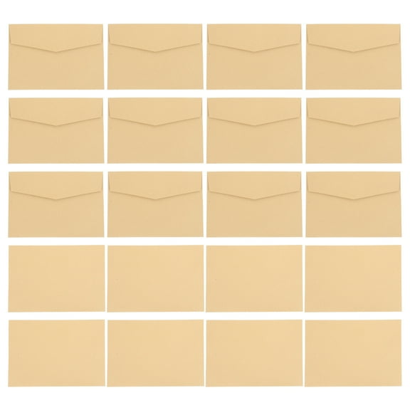 UPKOCH 20Pcs Blank Paper Envelopes Solid Color Kraft Paper for Invitations