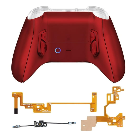 eXtremeRate VICTOR X Remap Kit, 6 Profiles & Scarlet Red Redesigned Back Shell & Side Rails & 4 Back Buttons for Xbox Core Wireless Controller - Controller NOT Included