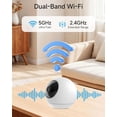 thumbnail image 2 of Noorio Security Indoor Camera with 5GHz WiFi, 2K UHD Security Camera, Pet/Dog/Baby Camera with Phone app, Night Vision, Human/Pet Auto Tracking, 360 Pan-Tilt, Works with Homekit, T110, 2 of 8