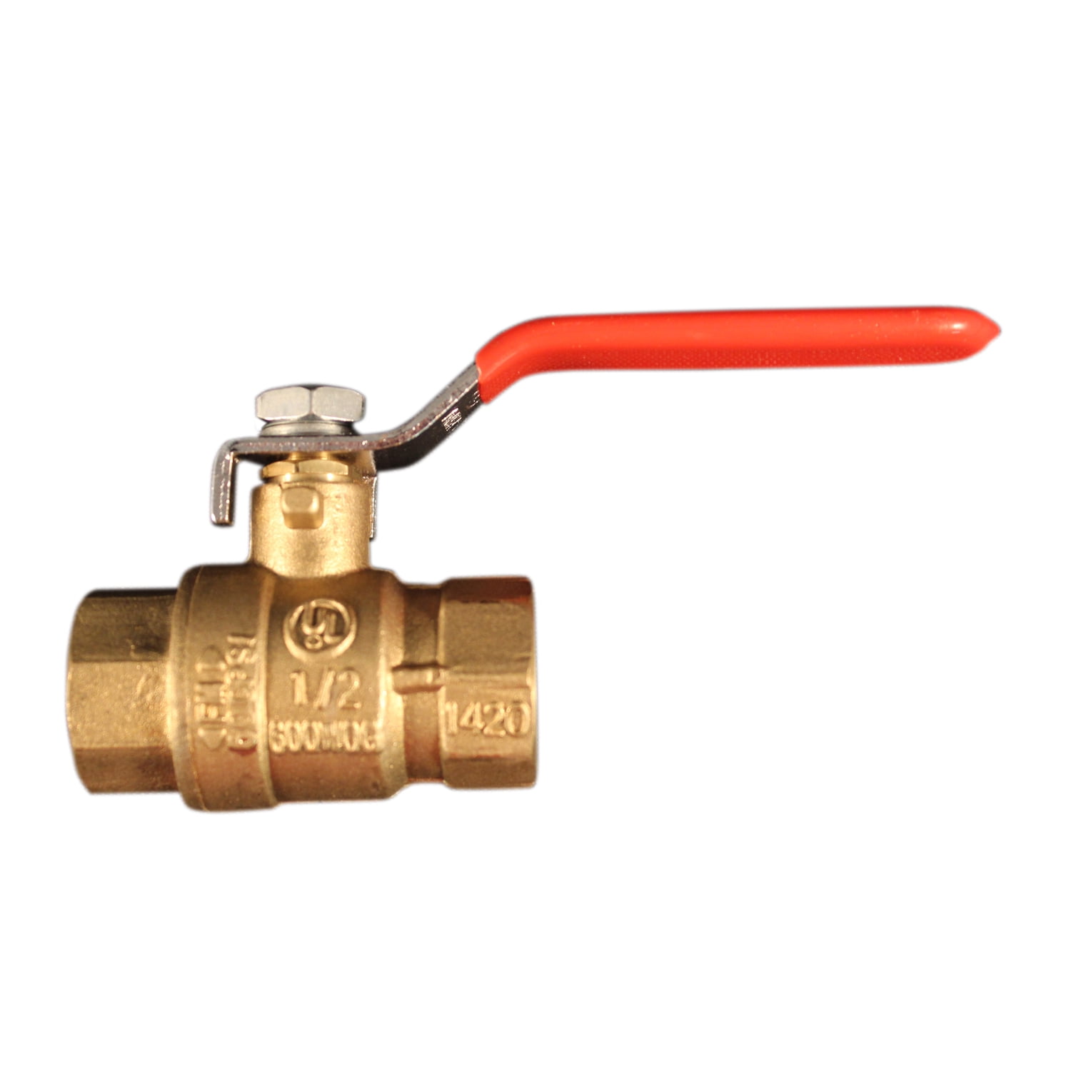 Milton® 1/2-Inch FNPT Brass Ball Valve | 400 PSI Full-Port Air Shut-Off Ball Valve for Compressor Tank & Shop Air System
