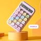 thumbnail image 1 of Calculadora LCD portátil de 10 dígitos con pantalla grande, forma compacta de caramelo, botones sensibles para oficina, escuela, tareas y compras., 1 of 5