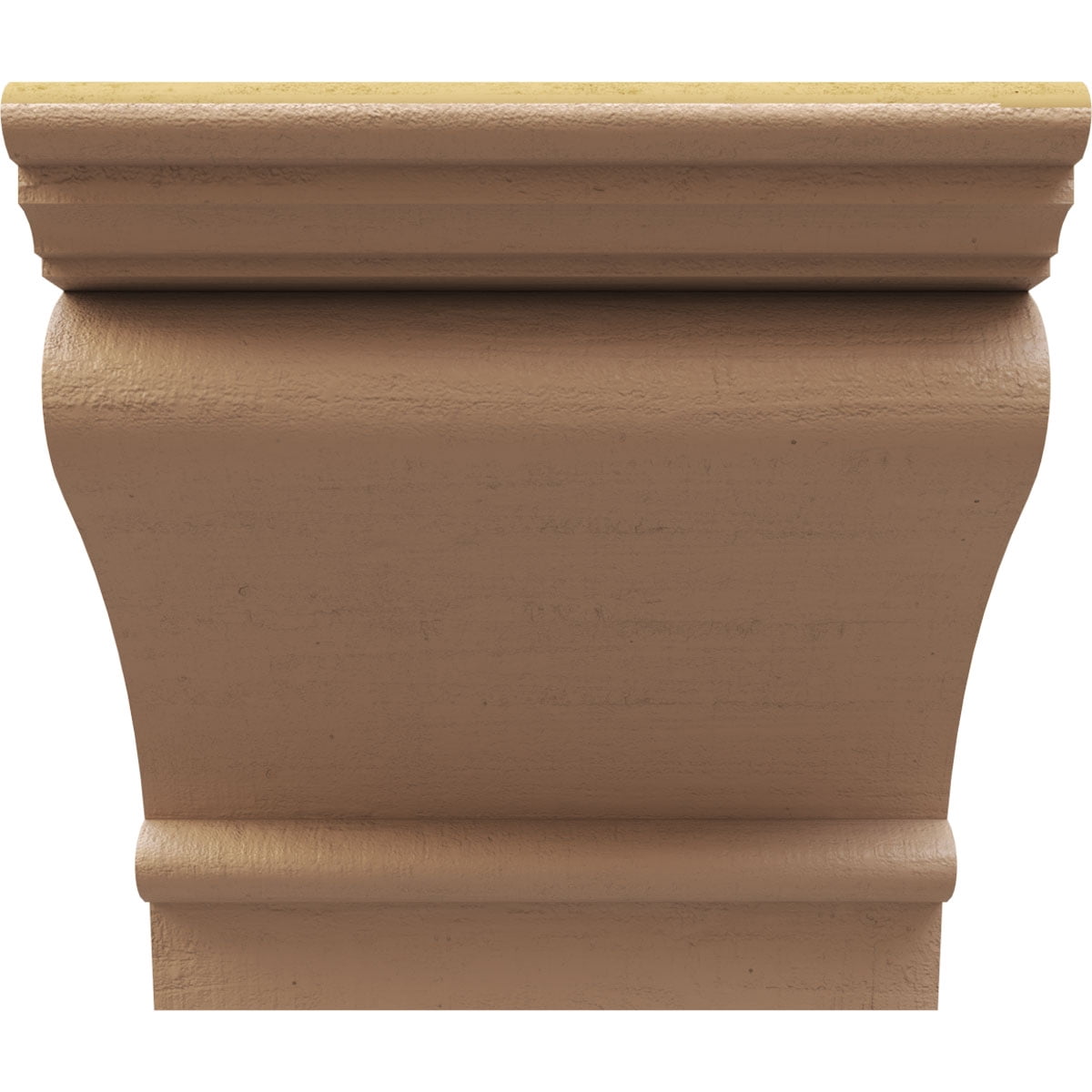 6"W x 6"D x 6"H Wide Mayflower Rough Cedar Woodgrain TimberThane Corbel, Primed Tan