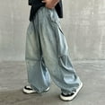 thumbnail image 6 of Boy's Pants Casual Loose Fit Denim Jeans Durable Fabric Modern Design Activewear, 6 of 8