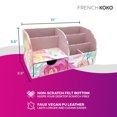 thumbnail image 3 of French KOKO Large Office Desk Organizer Pen Holder Accessories Women Kids Girls Flowers, 3 of 4