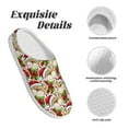 thumbnail image 5 of Lsque Christmas Hat bear Pattern Womens Comfort Cotton on Scuff With Memory Foam and Anti-skid Sole Slipper-39/40, 5 of 7