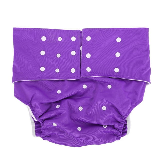Pañal de bolsillo lavable para adultos, ajustable, reutilizable, morado