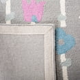 thumbnail image 3 of SAFAVIEH Kids Antoinette Floral Wool Runner Rug, Grey/Pink, 2'6" x 8', 3 of 5